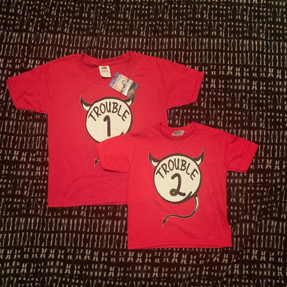 Trouble 1 & 2 Matching T-shirts